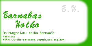 barnabas wolko business card